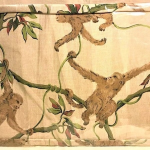 Lamp Shade - Hand Sewn - Soft Lined - Rectangle Shape - Money Theme - Other Size Options Available