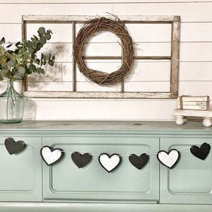 Subway Tile Heart Wood Banner