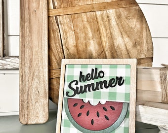Hello summer watermelon sign