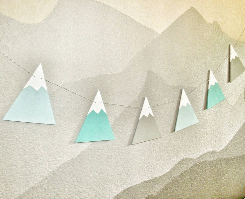 Wood Mountian Banner Mountain Banner Mountains Mountain Etsy