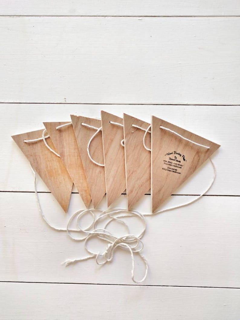 gingham Bunting Flags Flags Black /& White Plaid Wood Banner Wood Bunting Flags Check Banner Bunting Garland