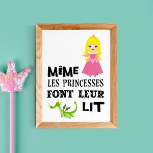 Affiche Citation Princesseaffiche Pour Enfantesprit Etsy
