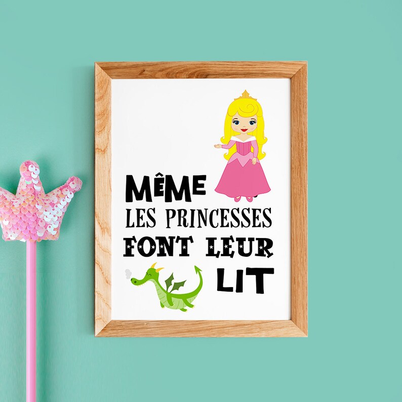 Affiche citation en français Princesse rose poster pour Etsy Affiche citation en français Princesse rose poster pour Etsy