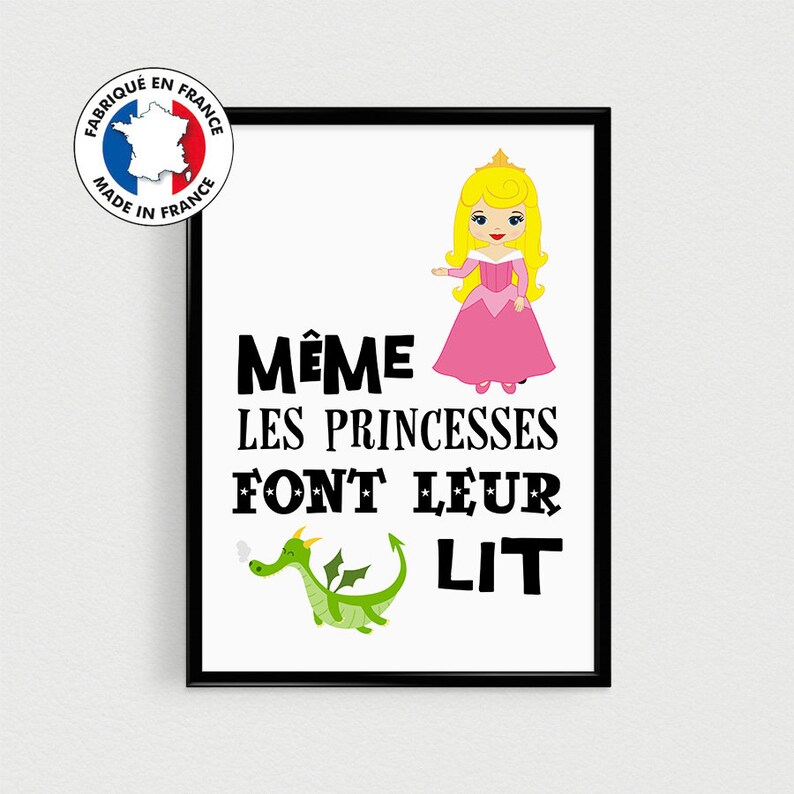 Affiche citation en français Princesse rose poster pour Etsy Affiche citation en français Princesse rose poster pour Etsy