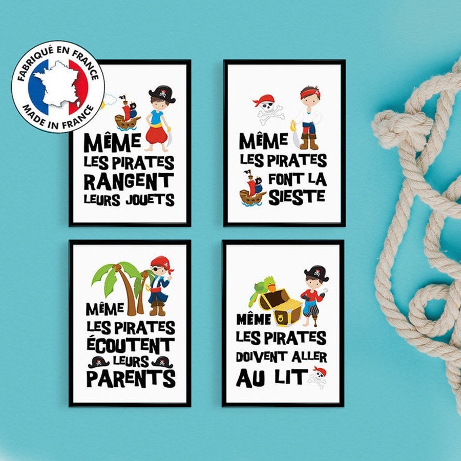 Poster Quote Little Pirates For Child S Roomposter Quote Etsy
