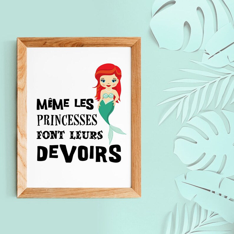 Décoration chambre d�enfant affiche citation en français Décoration chambre d�enfant affiche citation en français