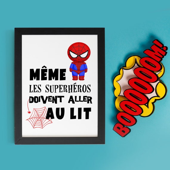 Deco Child Poster Superhero For Kids Even Superheroes Must Etsy