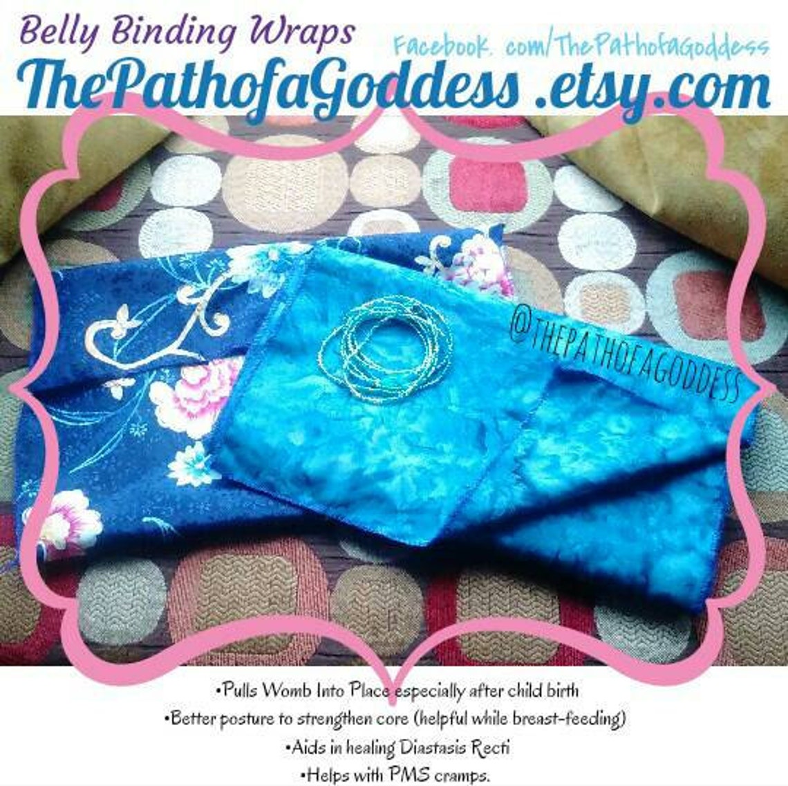 Belly Binding Wrap Postpartum Menstrual Womb Holistic Etsy