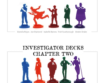 Miniaturas de Investigadores para Arkham Horror LCG Chapter Two