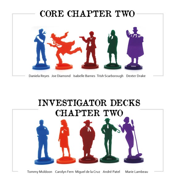 arkham horror card game miniatures Arkham Horror Investigator Set 2nd Edition