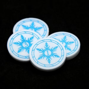 Set of 4 Frozen tokens compatible with Flesh and Blood