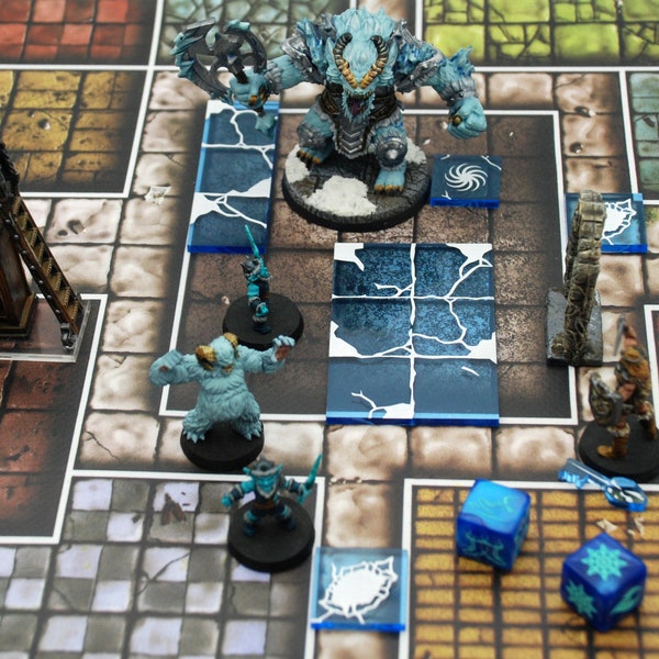 Set mit Markern, die mit Heroquest: the Frozen Horror kompatibel sind