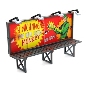 Billboard scenery element compatible with the MCP miniatures game