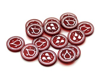 Wound token set compatible with One Page Rules