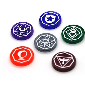 Set actie tokens ondersteund door Arkham Horror LCG