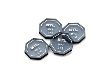 STL token set compatible with Battlemecha BTT AS