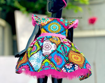 My african princess special “MIA” dress with bow and bloomers / Mommadeuk / ready to ship / flower girl Dress /