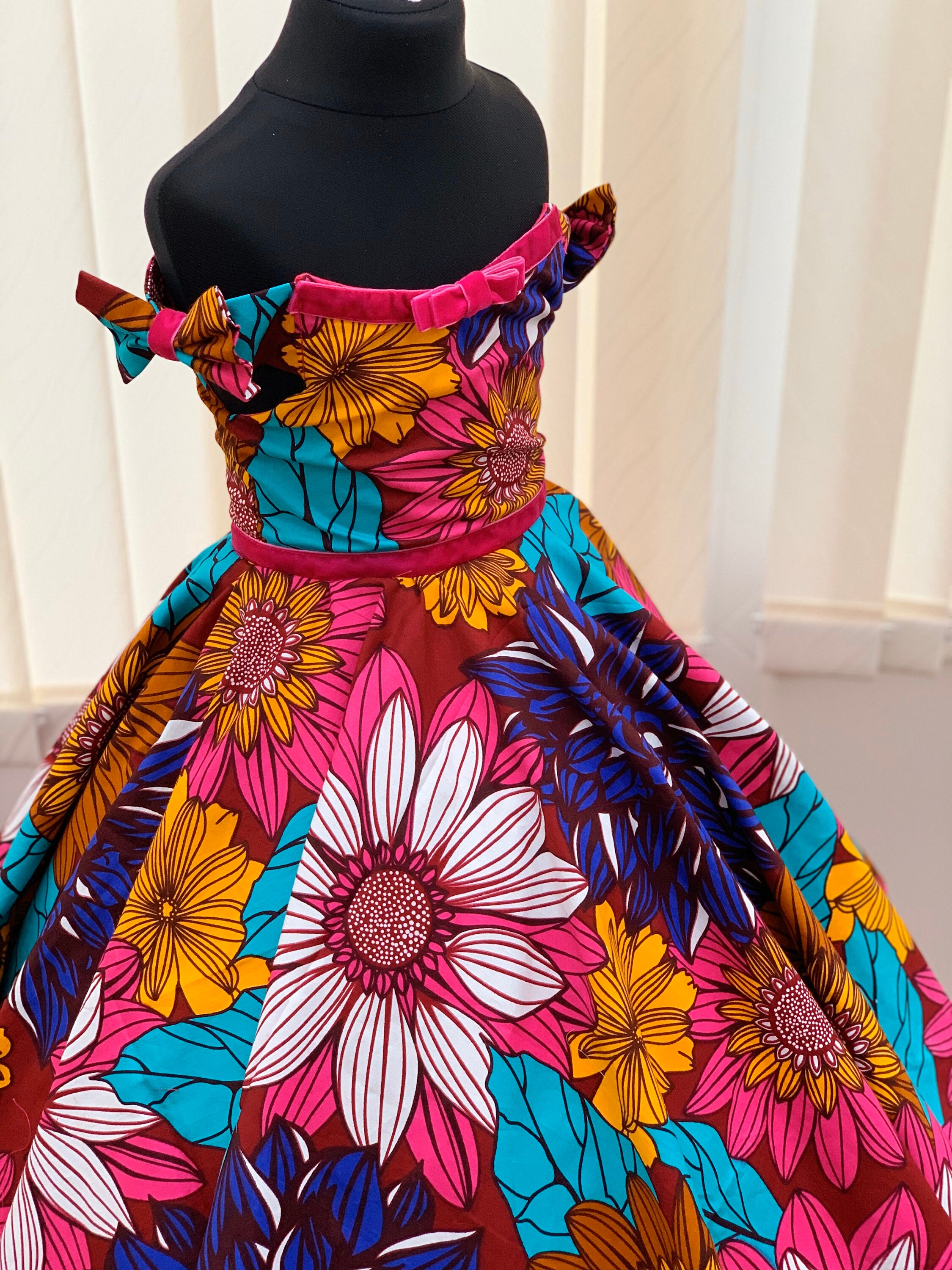 Ankara ball gown for kids sales