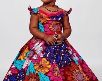 Short Gown Children Ankara Gown Style Ankara Baby Ball Gown