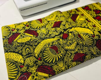 6 yards African print fabric / kitenge / wax print fabric / Mommadeuk / traditional print  / 6