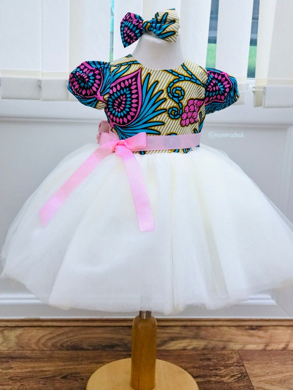 Robe tulle tutu Ma princesse africaine la robe Deni robe couture faite sur commande fleur fille ivoire Robe robe princesse africaine Etsy France