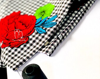 The “Niola“ gingham dress with a touch of African print an original design by Mommadeuk / baby african clothes  / 1-8yrs