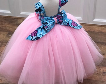 My african princess “ADA” dress.  / made to order / flower girl Dress made/ tulle party dress