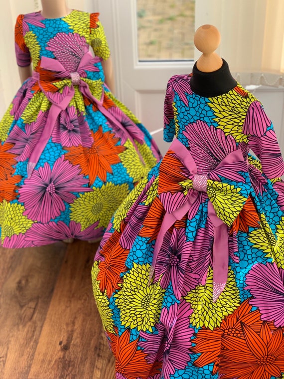 ankara ball gown for baby girl