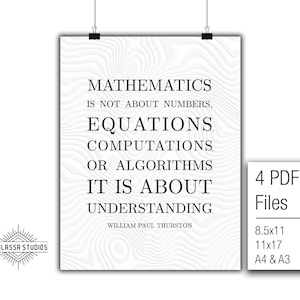 Math Poster, Quote, Mathematics, Printable Poster, Maths, Education