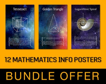 12 Mathematics Info Posters - Bundle Offer