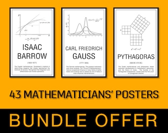 Posters of 43 Mathematicians - Bundle Offer