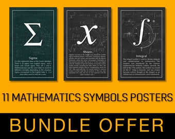 11 Mathematics Signs Posters - Bundle Offer | PDF