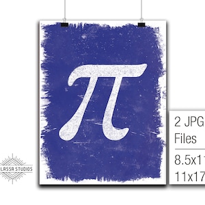 Mathe Poster, Pi, Druckbares Poster, Mathe, Bildung