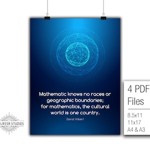 Math Poster, Quote, Infinity, Printable Poster, Maths, Education