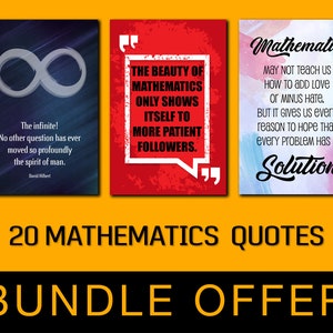 20 Mathematics Quotes Posters - Bundle Offer