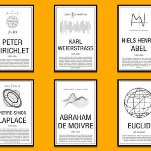 Posters of 43 Mathematicians - Bundle Offer - Etsy
