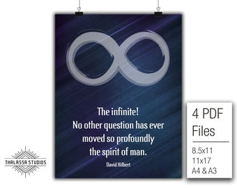 Infinite, Math Poster, Zitat, Mathematik, druckbares Poster, Mathe, Bildung