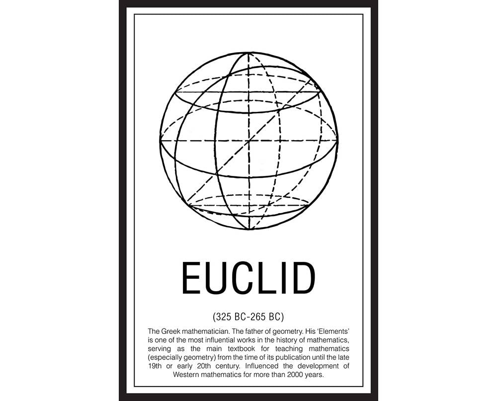 Math Poster, Printable Poster, Maths, Education, Mathematicians, Euclid ...