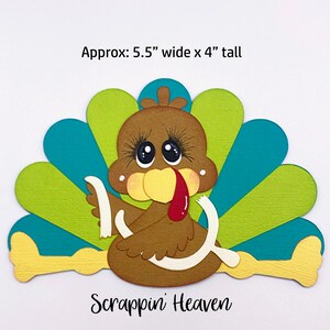 Oh Snap Thanksgiving Turkey Pot Scrapbook Embellishment Turkey Die Cut READY TO SHIP by Scrappin Heaven for layout pages Album, A61