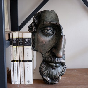 MARCUS AURELius STATUE, Philosophischer Römischer Kaiser, Handgefertigtes und Handbemaltes Marmorpulver Einzigartiges stoisches Geschenk Neue Variationen