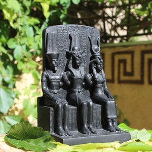 EGYPTIAN TRILOGY STATUE (Amon - Khonsu - Mut)