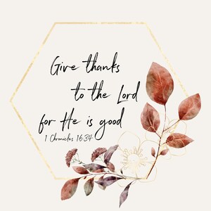 Give Thanks to the Lord - Scripture