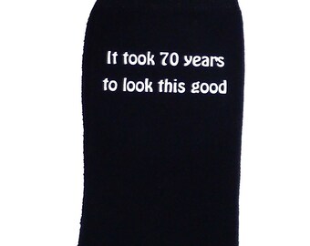 70th Birthday Gift Vintage Novelty Pink Women/’s Socks Keepsake Idea 70 Years Old