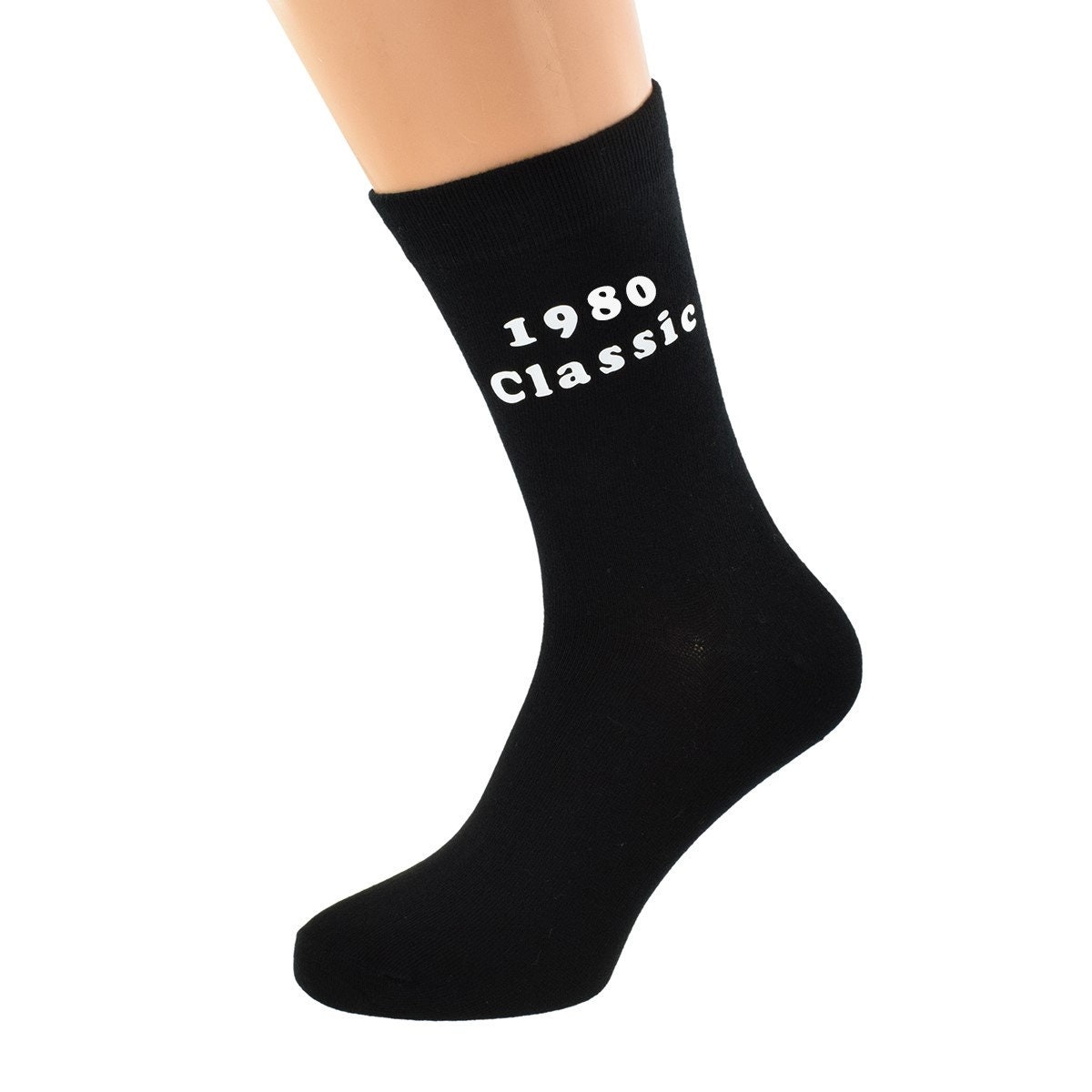 Image of 1980 Classic Mens Black Socks Great 40Th Birthday Gift