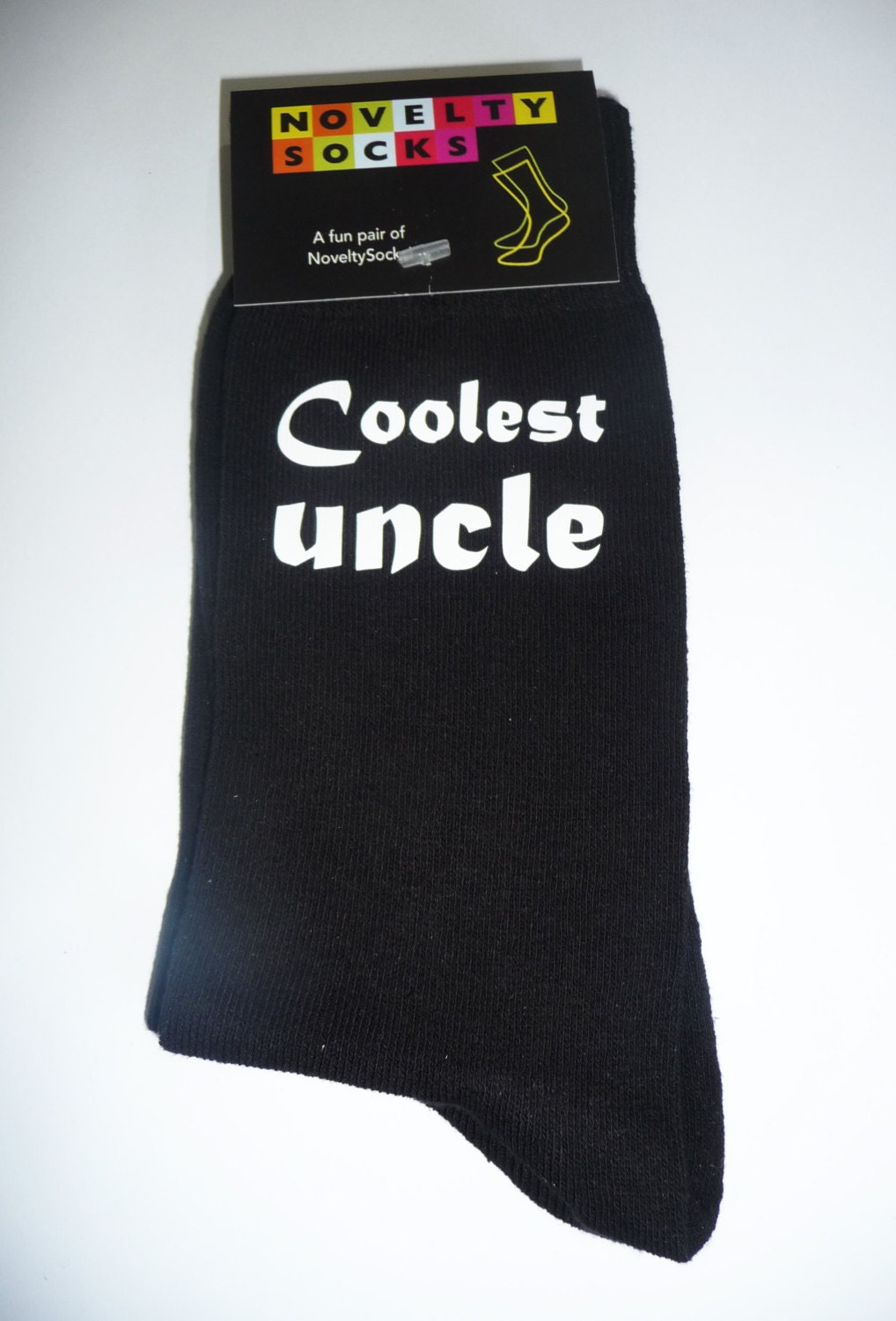 Image of Coolest Uncle Mens Black Socks Great Birthday Gift