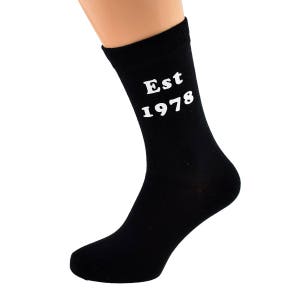I/'m 49 Plus 1 Impreso Diseño Para Hombre Negro calcetines gran 50º Cumpleaños Regalo