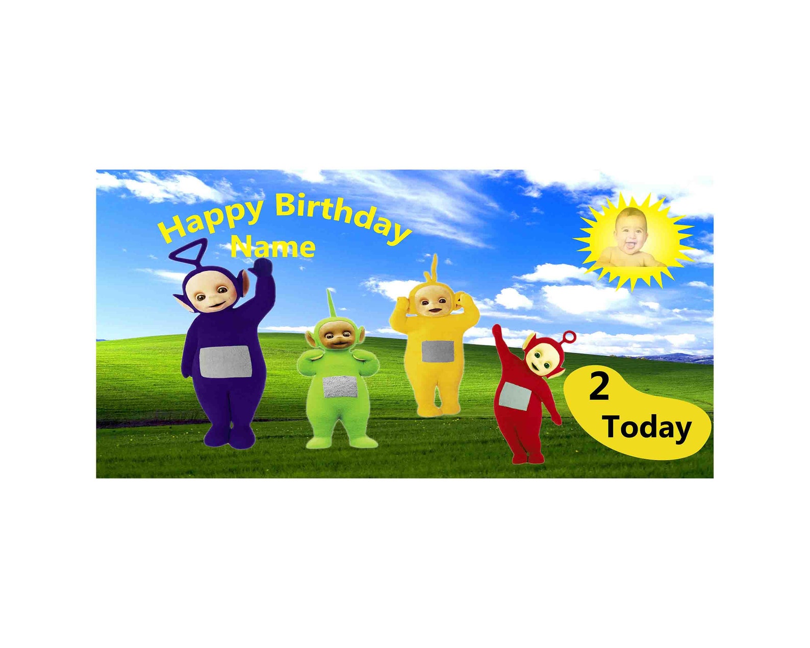 Teletubbies Birthday Banner 4ft X 2ft and Personalised - Etsy