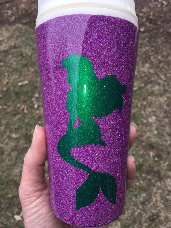 Personalised Little Mermaid Ariel Themed Glittered Tea Light Holder Gifts Cup