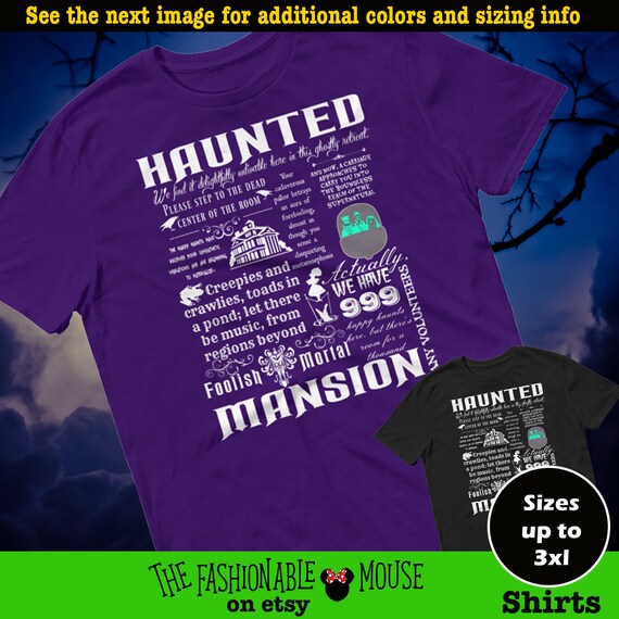 haunted mansion shirt etsy