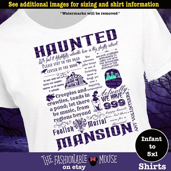haunted mansion shirt etsy